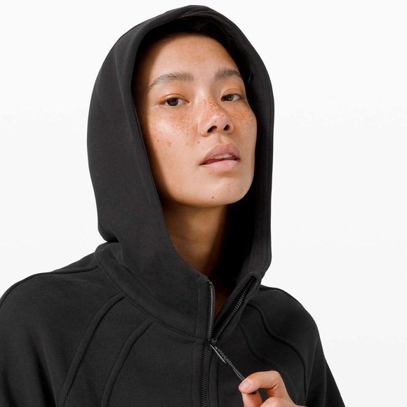 Lululemon Scuba Oversized Half-Zip Hoodie Black Cotton Fleece Sz M/L - Picture 12 of 15